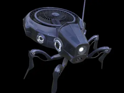 Sci-Fi Dron Low-poly 3D model