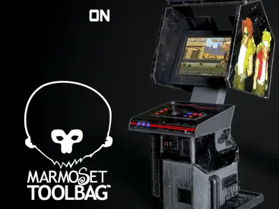 Arcade GAme Machine V3 Cyberpunk Optimized FOr games  Low-poly 3D model