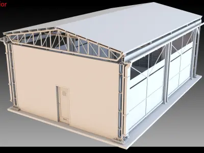 6 Industrial Sheds- High detail 3d models 3D model