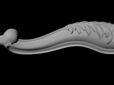 leg High quality 3d models for processing on a cnc machine  3D model 9