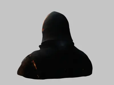 Sci-Fi Templar Warrior 3D Model - High-Quality Asset  Low-poly 3D model