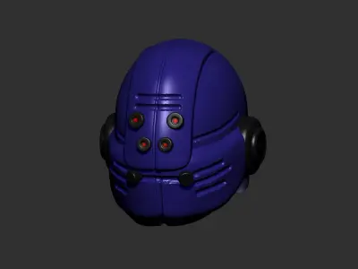 helmet high poly sculpt 3d printable ver 7 3D model 3D model 122