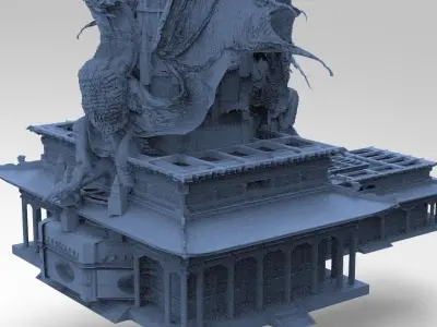Dragon Temple Ronin temple 3  3D model