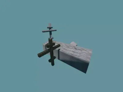 Orthodox Gravestones Low-poly 3D model