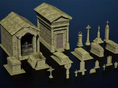 Graveyard pack Vol 02  3D model