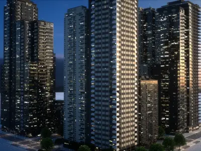 City Block Type B22 3D model