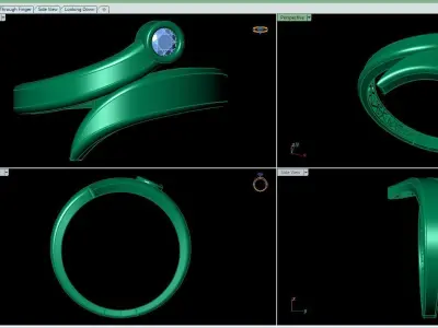 Women Wedding Engagement Ring 43 3D print model