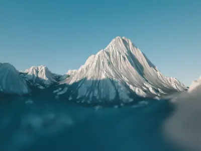 Snow-Covered Landscape 3D model