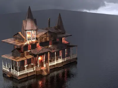 Victorian Mansion horror 3D model