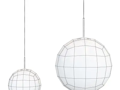 Globe Pendant Ceiling Light Simplicity Metal 1 Light 3D model