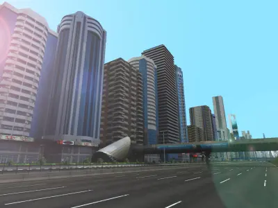 Dubai - Dubai Towers Building 3D Pack - Sheikh Zayed ST Low-poly 3D model