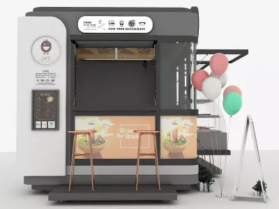 Container Coffee Shop 3D model