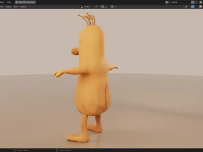 Peach Goblin 3D Model fromThe Adventures of Peter Wheat Low-poly 3D model