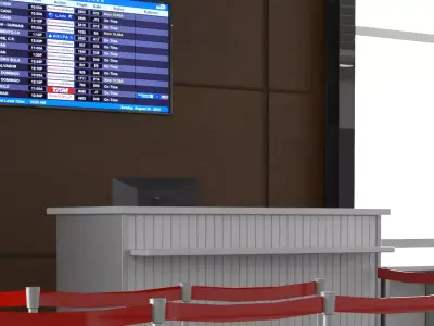 Airport Terminal Low-poly 3D model