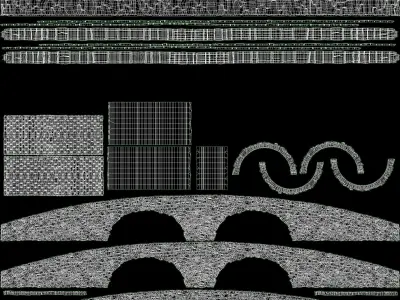 Old Stone Bridge Low-poly 3D model