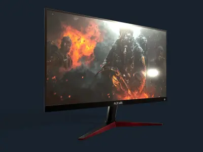 Monitor asus rog gaming Low-poly 3D model