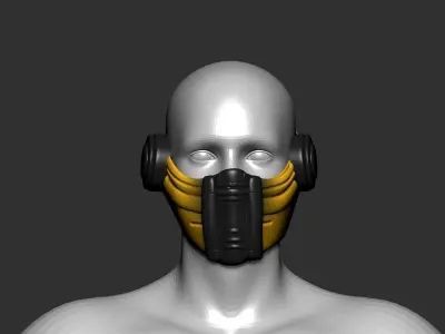 helmet high poly sculpt 3d printable  3D model 84