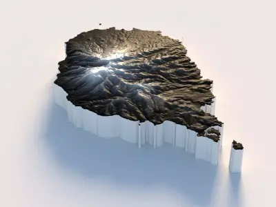 Sao Tome and Principe Terrain Country 3D model