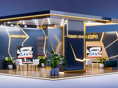Minimal Modern Expo Booth Design Blender 3D Model 3D model