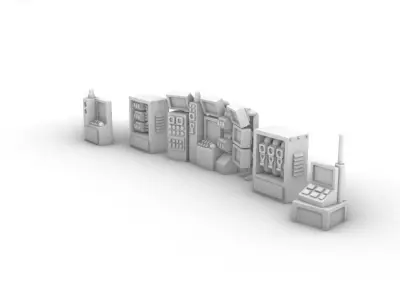 Control Panels and Consoles Pack 3D print model