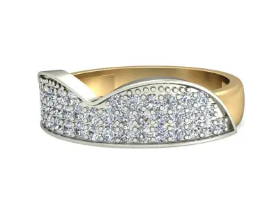 Women Wedding Engagement Band Ring 3D print model purchase