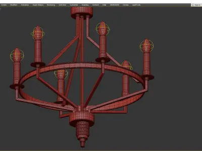 Fainela Chandelier Low-poly 3D model
