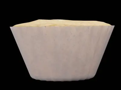 White Muffin Low-poly 3D model