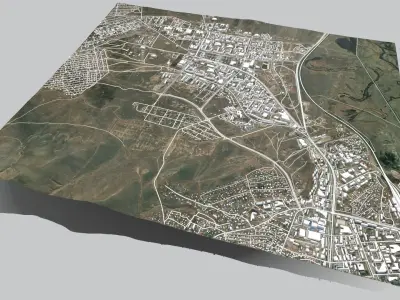 Cityscape Darkhan Mongolia 3D model