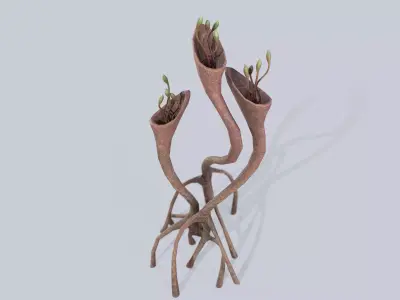 Extraterrestrial plant Low-poly 3D model buy