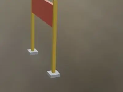 Finish line Finish Gate  Low Poly  Free low-poly 3D model