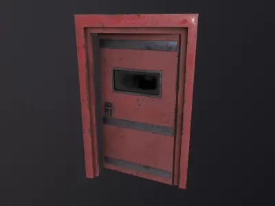 Industrial Door 3D Model Low-poly 3D model