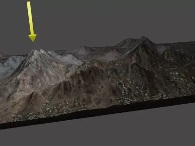 Squaw Peak in Phoenix Arizona 3D model