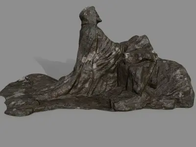 Jesus rock Low-poly 3D model