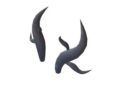 Dragon Horn v1 003 Low-poly 3D model