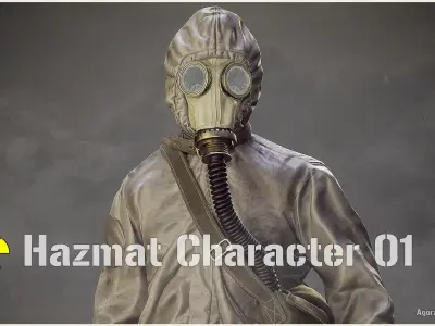 Hazmat Character 01 Low-poly 3D model
