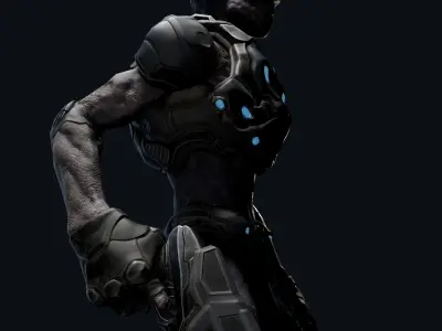 Alien v2 - Animated and Game Ready Low-poly 3D model