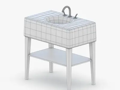 1592 - Sink Low-poly 3D model