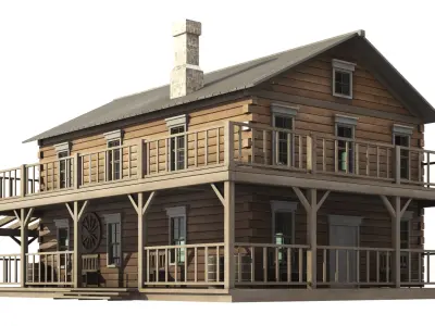  Detailed Western Buildings Bundle 