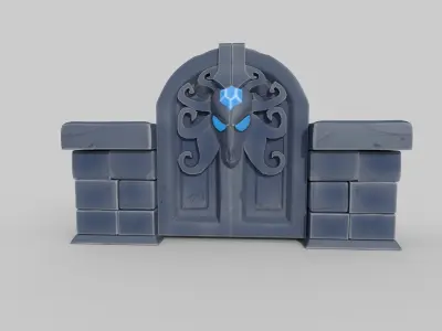 Stylized Gate Low-poly 3D model