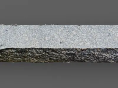 Street granite border raw scan 3D model