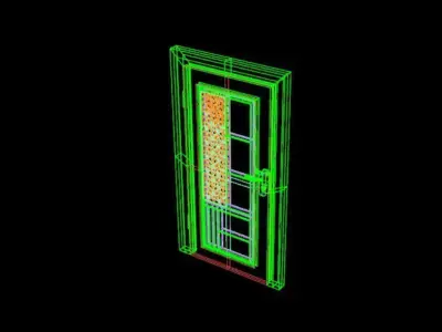 3d modelling door wood 3D model
