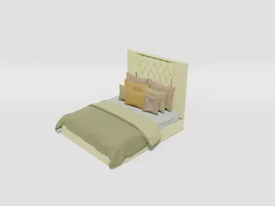  Ayla Mashriha Bed Low-poly 3D model