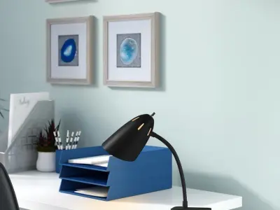Alleyne Black Clip On Lamp Free 3D model