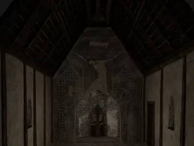 Old Medieval Church Free 3D model