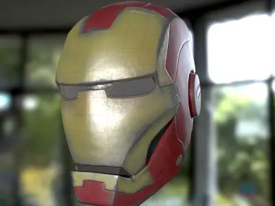 Iron Man Helmet  Low-poly 3D model