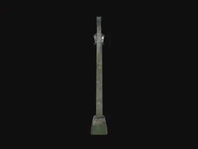 Medieval Torch V11 Low-poly 3D model