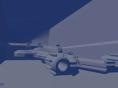 CS5-082023 Freighter Starship 3D print model