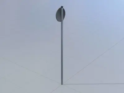 Traffic sign 274-90 Speed limit 90 km h Size 1 Low-poly 3D model