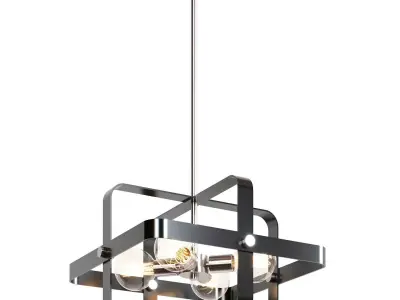 Nuvo Lighting Prana  Light Wide Chandelier 3D model