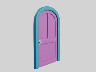 Cartoon Door 12a 3D model